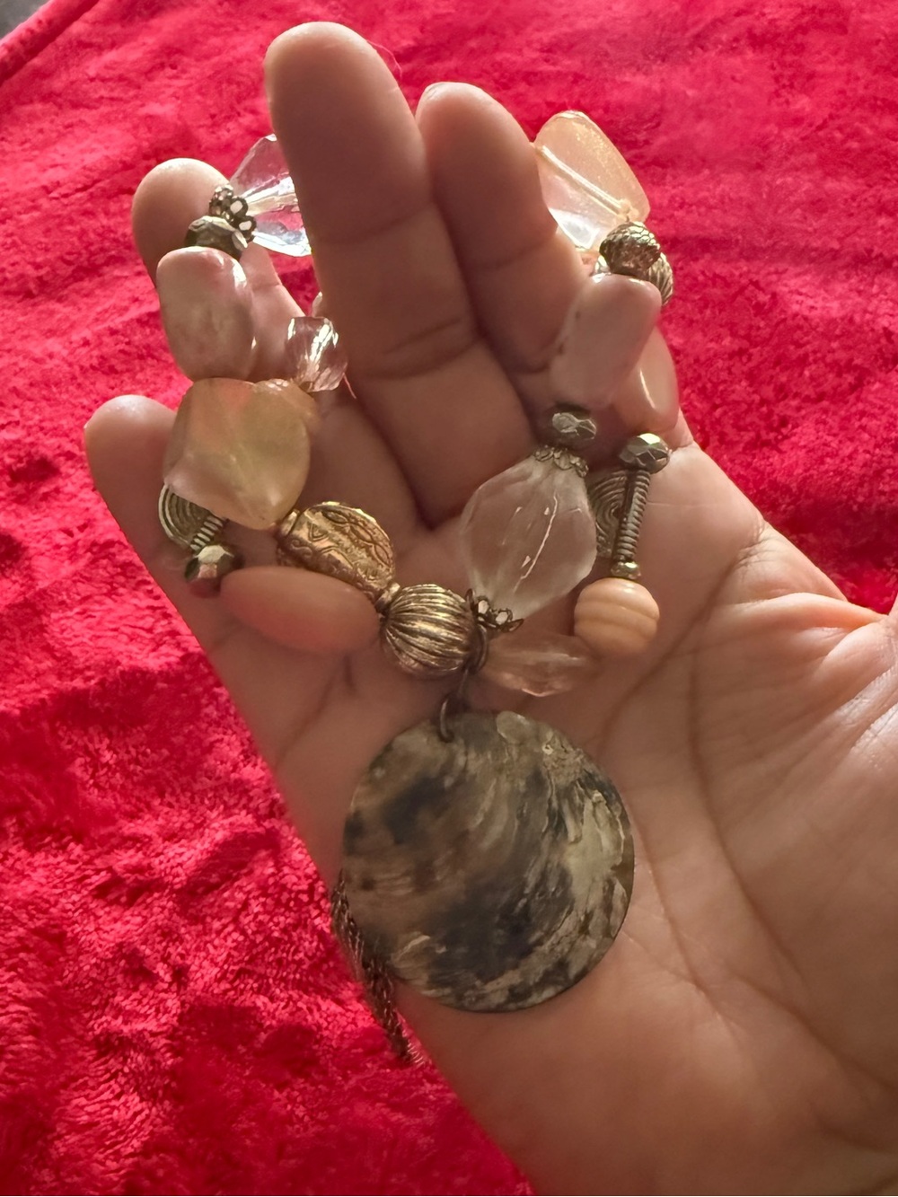 Chunky Boho Statement Bracelet Vintage Eclectic Mixed Beaded Charm Bracelet